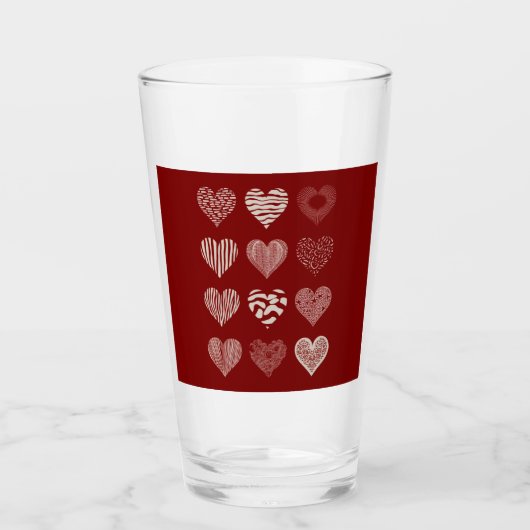 Verre Coeurs Saint-Valentin Neuf Coeurs Saint-Valentin A (Devant)