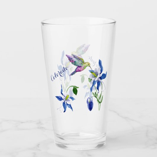 Verre Colibri du Jardin Blue Columbine (Devant)