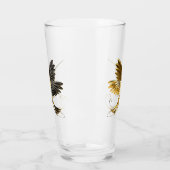 Verre Colibri noir et or (Gauche)