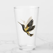 Verre Colibri noir et or (Devant)