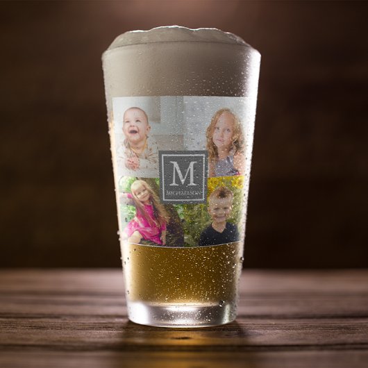 Verre Collage de photos de famille