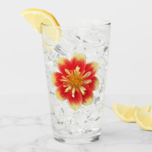 Verre Collarette orange Dahlia Floral