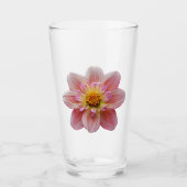 Verre Collarette rose Dahlia fleuri (Devant)