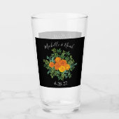 Verre Collection Mariage gothique d'Halloween noir et or (Devant)