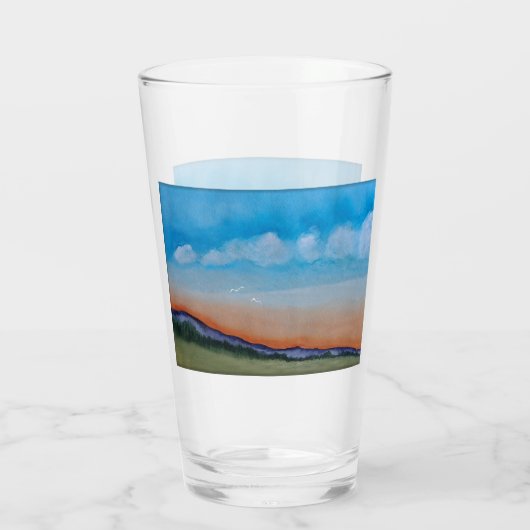 Verre Collines du coucher du soleil (Dos)