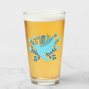 Verre colombe bleue de la Paix