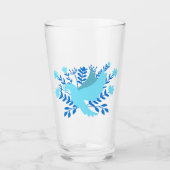 Verre colombe bleue de la Paix (Devant)