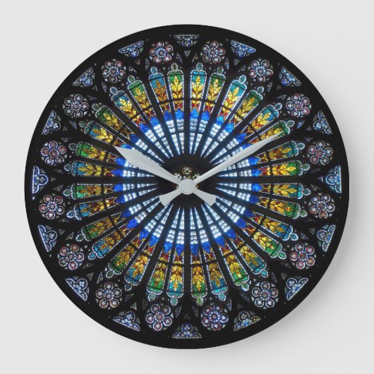 Verre coloré circulaire | Horloge murale (Recto)