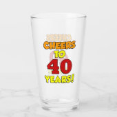 Verre Coloré De 40 Ans (Dos)