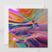 Verre coloré Invitation Abstrait (Dos)