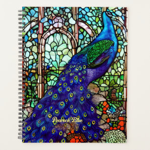 Verre coloré vintage Peacock