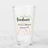 Verre Colorful rainbow Boho graduation ajouter nom année (Dos)
