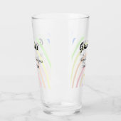 Verre Colorful rainbow Boho graduation ajouter nom année (Gauche)