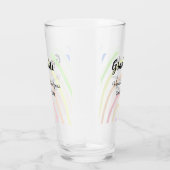 Verre Colorful rainbow Boho graduation ajouter nom année (Droite)
