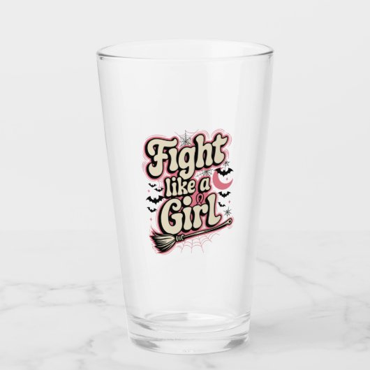 Verre Combattre comme une fille - Siroter avec force (Devant)