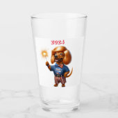 Verre Combe rouge sur la bière Dachshund (Devant)