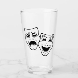 Verre Comédie Et Tragédie Théâtre Masque La Ligne Noire