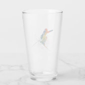 Verre compétition olympique de ski à l'aquarelle (Dos)