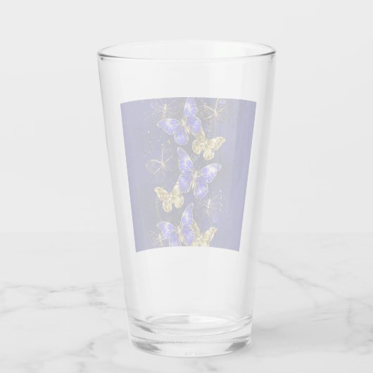 Verre Composition avec papillons Sapphire (Dos)