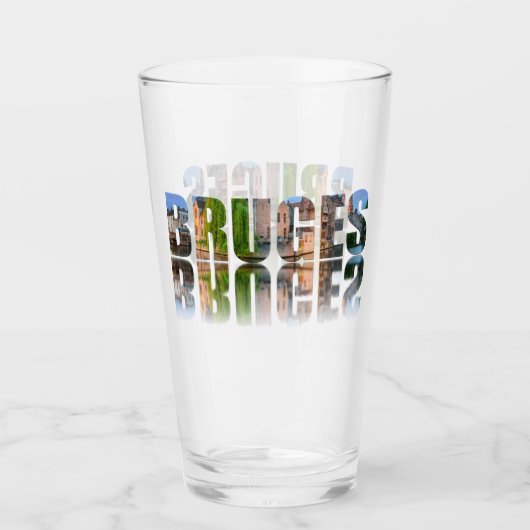 Verre Composition de la photo texte de Bruges (Devant)