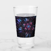 Verre Conception Abstraite des fleurs fractales. (Dos)