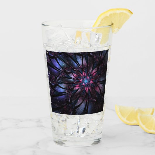 Verre Conception Abstraite des fleurs fractales. (Dos glace)