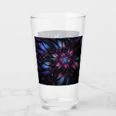 Verre Conception Abstraite des fleurs fractales. (Devant)