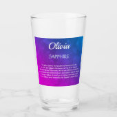 Verre Conception de Birthstone Sapphire en septembre (Devant)