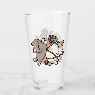 Verre Conception de chats mignons et joueurs – Art de pa