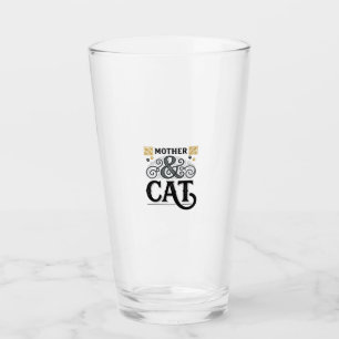 Verre Conception de chemise de chatte mère vintage pour