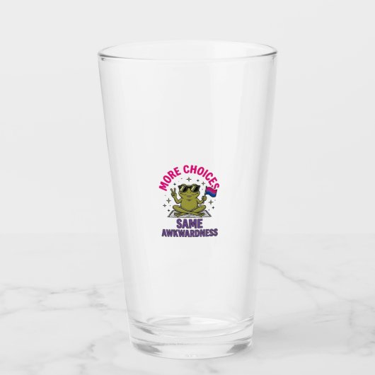 Verre Conception de chemise de fierté de grenouille bi d (Devant)