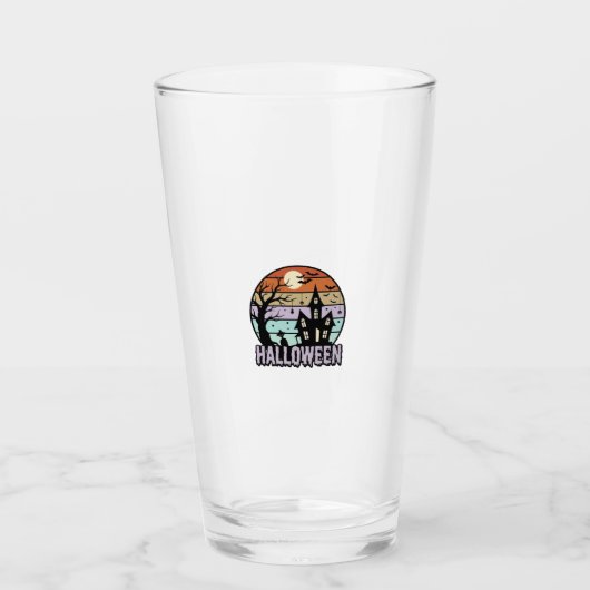 Verre Conception de chemise de maison hantée Halloween v (Devant)