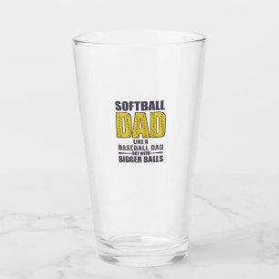 Verre Conception de chemise drôle SVG de papa softball