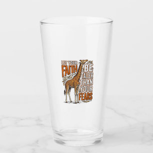Verre Conception de chemise inspirante vintage girafe Fa