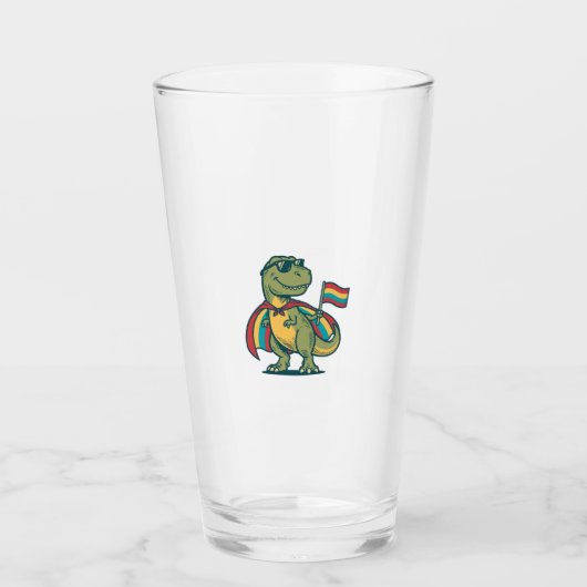 Verre Conception de chemise vectorielle de dinosaure de (Devant)