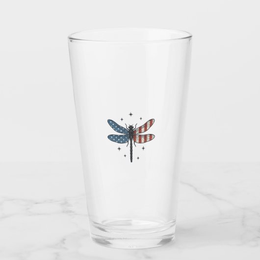 Verre Conception de chemise vectorielle de libellule pat (Devant)