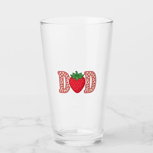 Verre Conception de chemise vectorielle lettrage fraise (Devant)