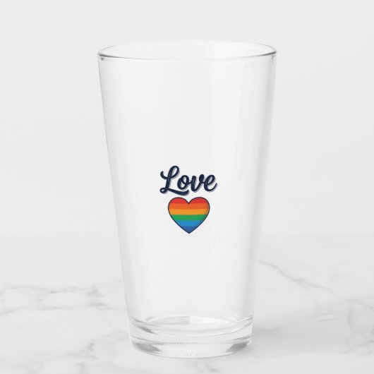 Verre Conception de chemise vectorielle Love Rainbow Hea (Devant)