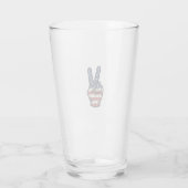Verre Conception de chemise vectorielle main de paix pat (Dos)
