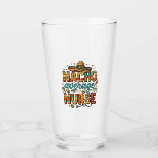 Verre Conception de chemise vectorielle Nacho Average Nu (Devant)