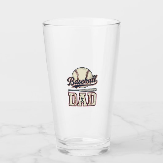 Verre Conception de chemise vectorielle Vintage Baseball (Devant)