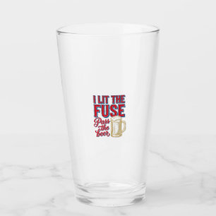 Verre Conception de chemise vintage Feux d'artifice Bièr