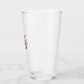Verre Conception de coucher de soleil de chien mignon gr (Gauche)