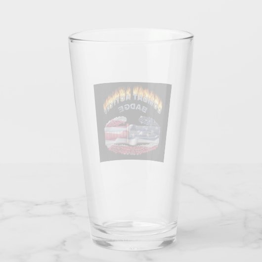 Verre Conception de flamme d'insigne d'action de combat (Dos)