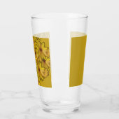 Verre conception de fleurs jaune32 (Gauche)
