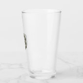 Verre Conception de gravure vintage hexagonale camouflée (Gauche)
