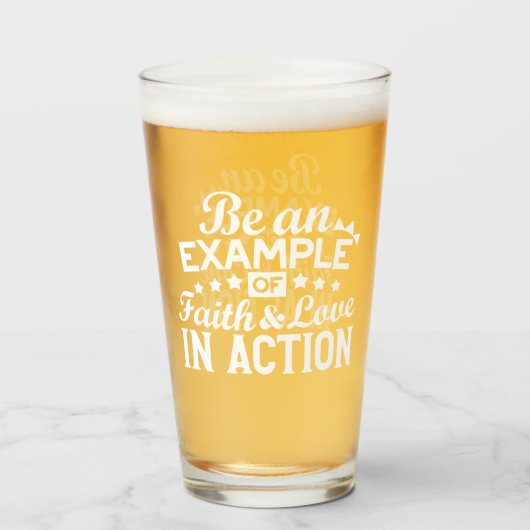 Verre Conception de la motivation chrétienne - Foi, Amou (Devant (rempli))