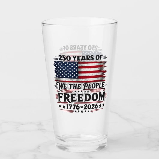 Verre Conception de liberté de Nous, le Peuple, 250 Ans (Devant)