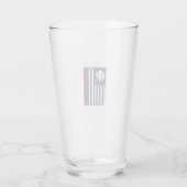 Verre Conception de maillot de drapeau de papa de baseba (Dos)