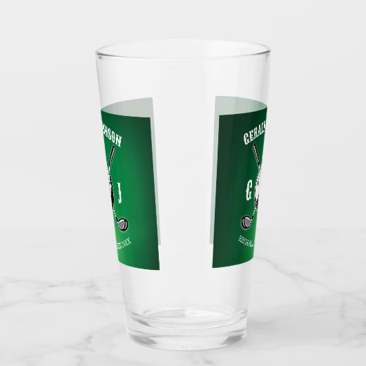 Verre Conception de monogramme de golf sur mesure (Gauche)